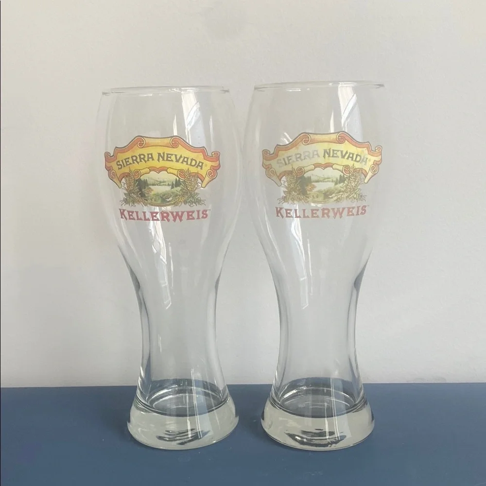 Set of two Sierra‎ Nevada Kellerweis Beer Glasses